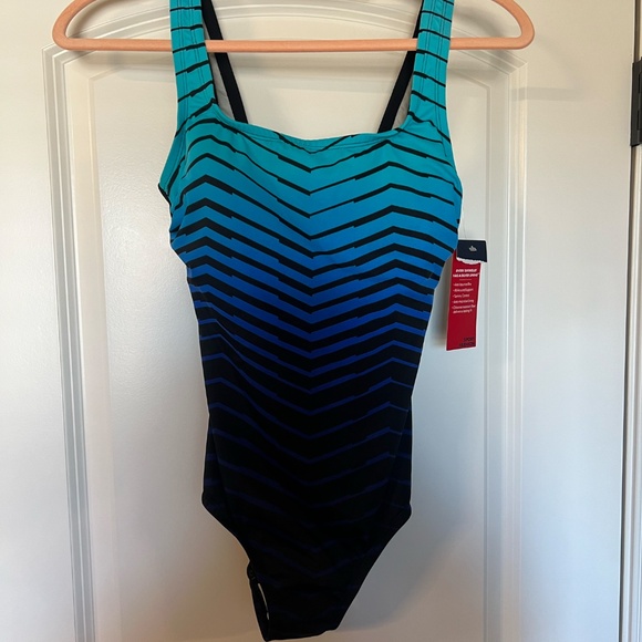 NWT REEBOK One Piece Colorful Swimsuit - Picture 2 of 3